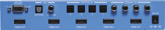 4 Way HDMI Toslink Coaxial Digital Audio Video Switch HDCP 1080p