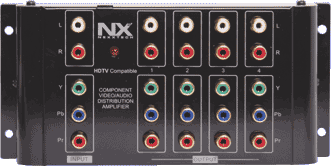 4 Way Component Video YPbPr & Stereo AV Distribution Amp 1080p 4 Way Component Video YPbPr & Stereo AV Distribution Amp 1080p