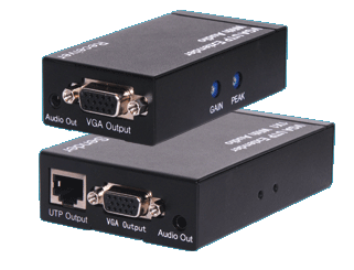 VGA + Audio Cat5e/6 Balun - Single Channel VGA + Audio Cat5e/6 Balun - Single Channel