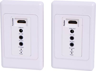 HDMI Bi-directional IR To Cat5e/6 Wallplate Balun With POE HDMI Bi-directional IR To Cat5e/6 Wallplate Balun With POE