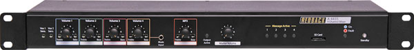4 Channel Public Address (PA) Mixer With MP3 Message Player 4 Channel Public Address (PA) Mixer With MP3 Message Player