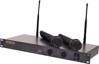 Redback 2 Channel UHF Receiver with 2 Handheld Microphones