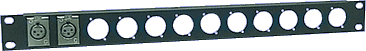 12 Way Plastic XLR 1U Black Rack Panel 12 Way Plastic XLR 1U Black Rack Panel