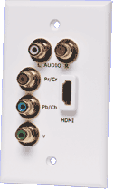 HDMI Combination AV Plate - Plug Connections HDMI Combination AV Plate - Plug Connections