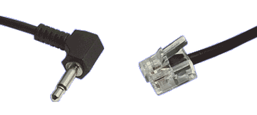Telephone Lead RJ12 6P6C to 3.5mm Mono Plug 60cm - Click Image to Close