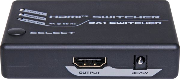 3 Way 4k HDMI Switcher