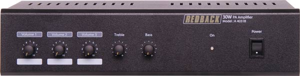 Redback 30W 3 Input 100V PA Amplifier