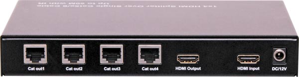 HDMI Cat 5e/6 Splitter Balun Extender System - 4 Way Transmitter