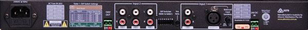 Compact 1RU Public Address Mixer Amplifier 100W