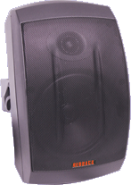 Redback 2-Way 8 Ohm/100V Line Wall Speakers Black Pair