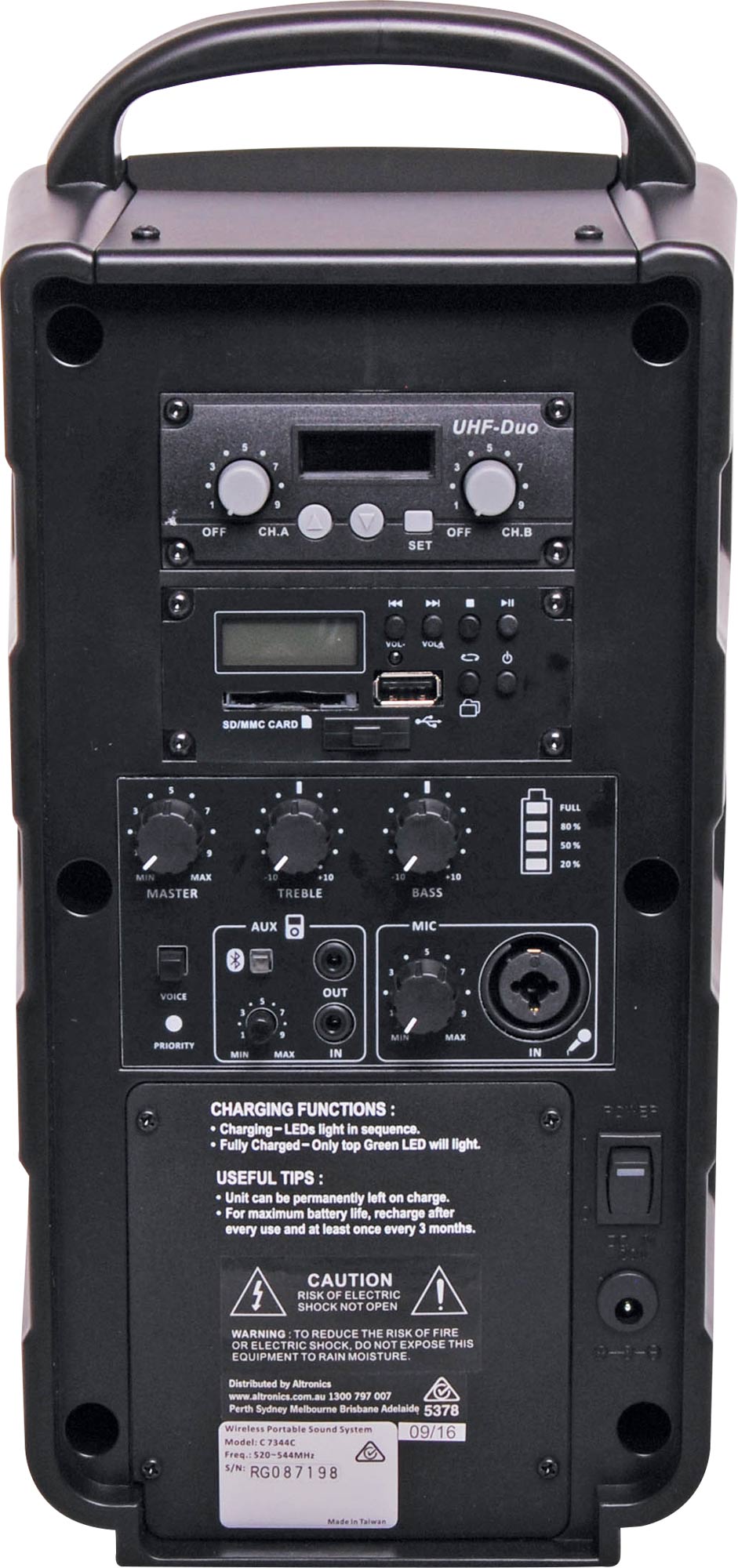 OKAYO 40W Portable USB MP3 520-544MHz UHF Wireless PA System