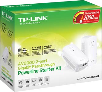 TL-PA9020P-KIT Ethernet Over Power Adaptor Pair 2000Mbps