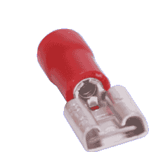 6.3mm Red Half Insulated Female Kwik Connector Pk 100