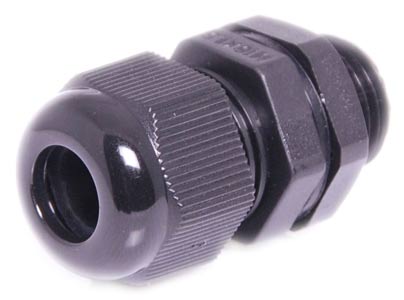 3-8mm M12 Black IP68 Nylon Cable Gland