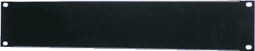 2U 19" Black Rack Panel