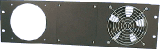 3 Way 120mm Fan 3U Black Rack Panel