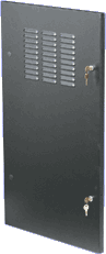 38U Black Rear Rack Door