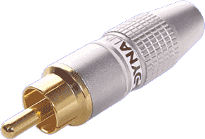 RCA Plug Pro Gold - 6mm White