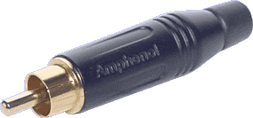 Amphenol RCA Plug Connector - 6-8mm Red