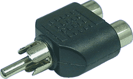 2 RCA Female to RCA Male Adapter