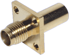 Connector SMA Crimp Chassis Female Gold