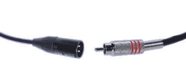 1m 3 Pin Male XLR to RCA Male Microphone Lead