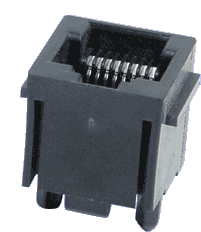8P8C Modular Top Entry PCB Mount Socket