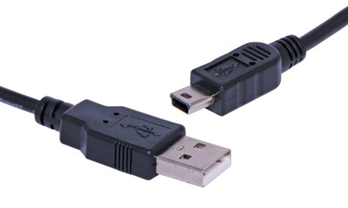 1m A Male to Mini B Male USB 2.0 Patch Lead