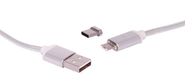 Magnetic USB C & Micro B Charge Lead 1M