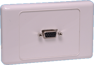 VGA Wallplate Dual Cover - Screw Connections