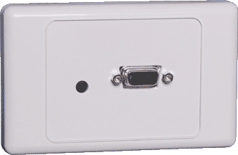 VGA + 3.5mm Wall Plate Dual Cover - Fly Leads