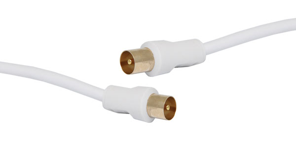 3m PAL Male to PAL Male TV Cable White
