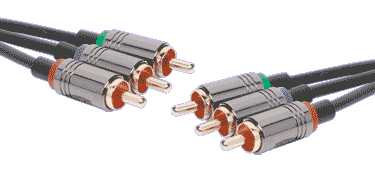 Component/RGB 3 RCA Male to 3 RCA Male 0.75m