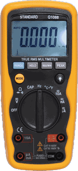 IP67 Rated Waterproof Multimeter DMM with Frequency Counter