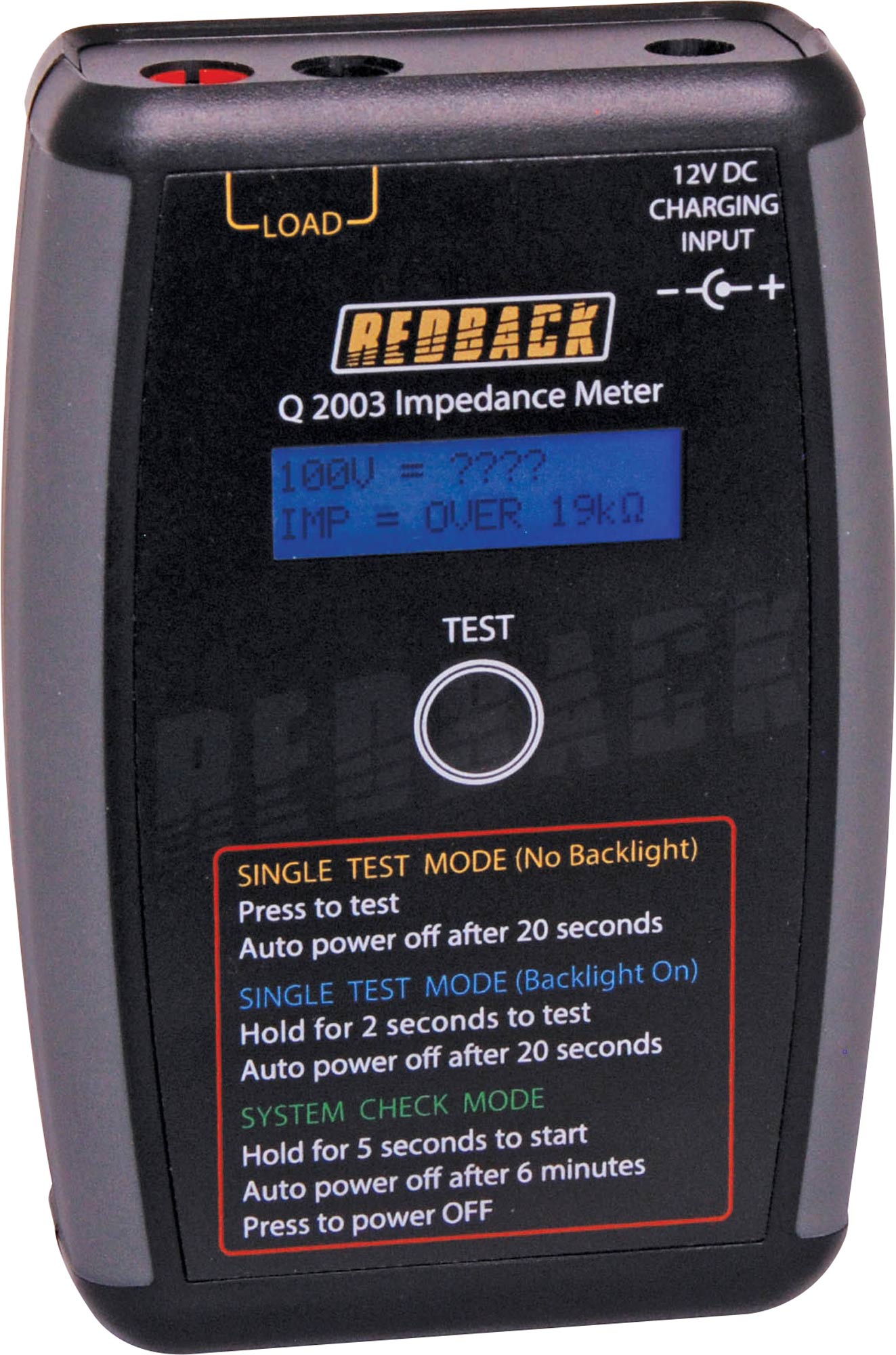 Redback Digital Audio Impedance Meter- Calculate in Ohm and Watt