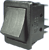DPDT 240V (Black) Rocker Switch