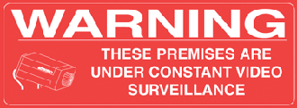 CCTV Surveillance Sticker 400x150mm