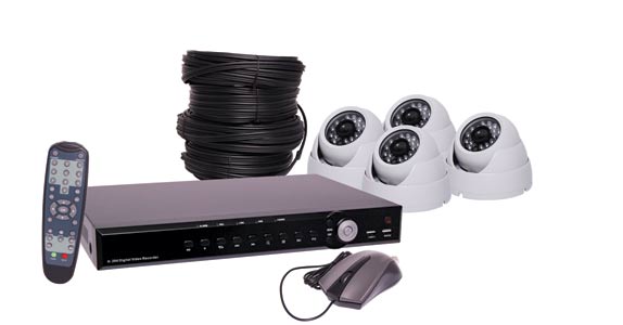 960H CCTV DVR And 4 Camera Dome Package