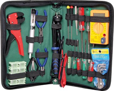 20 Piece Electronic Tool Kit With Soldering Iron