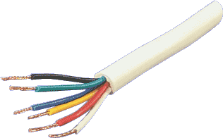 7 / 0.2 6 Core White Security Cable (200m Roll)